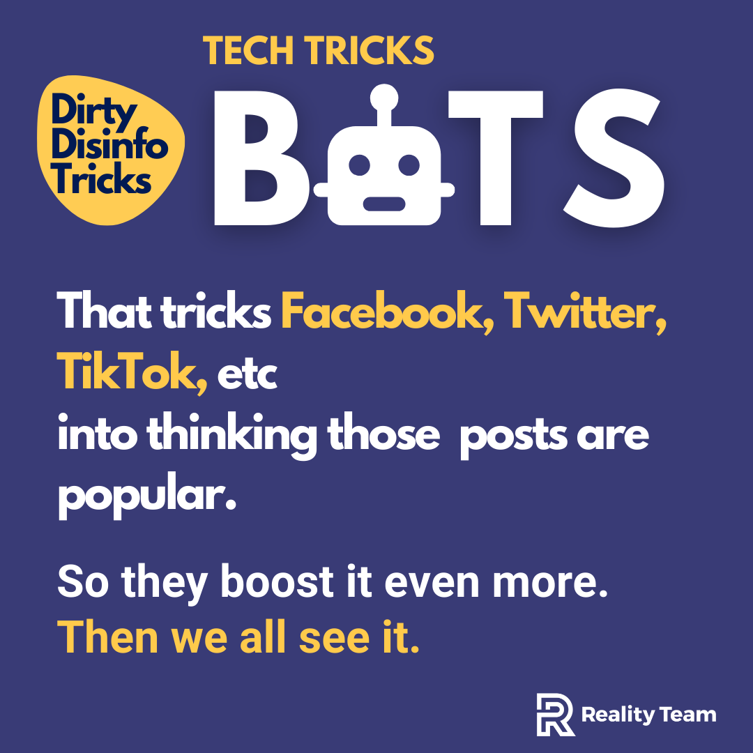That tricks Facebook, Twitter, TikTok, etc, into thinking those posts are popular. So they boost it even more. Then we all see it.
