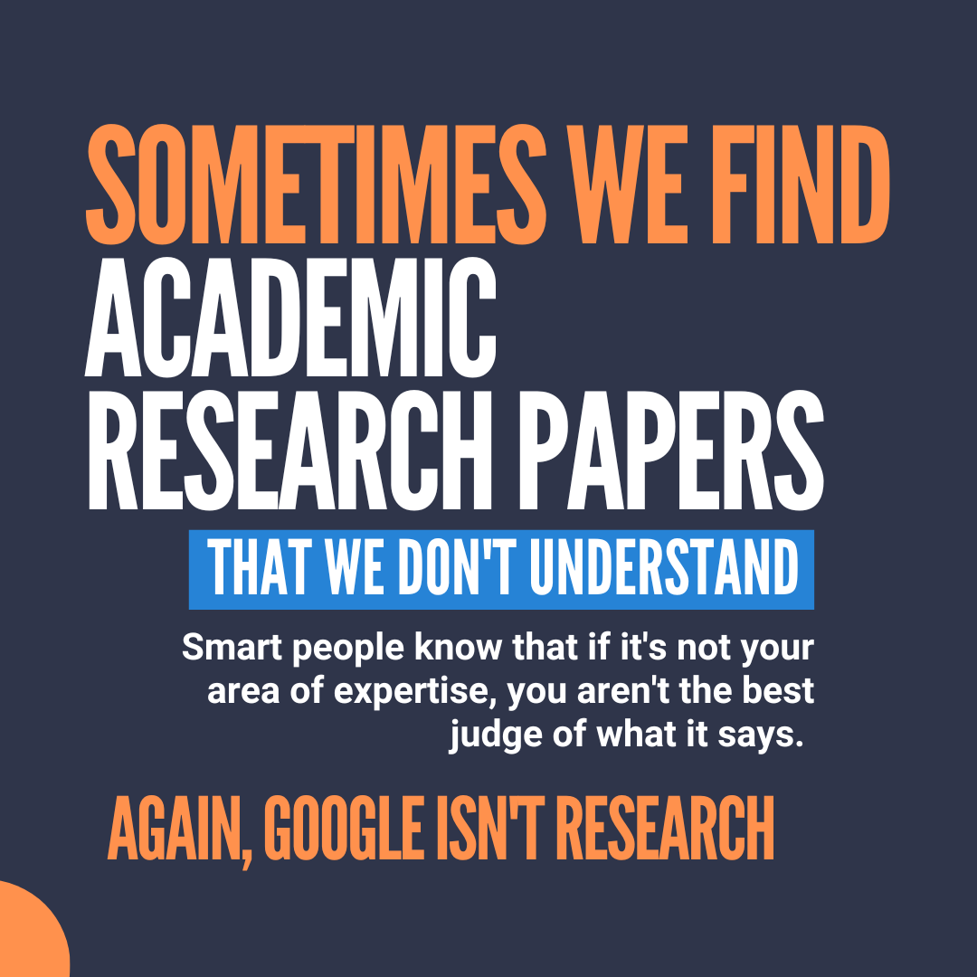 Sometimes we find academic research papers that we don't understand.