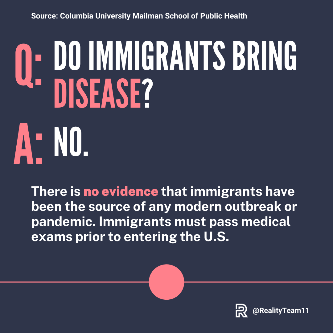 Do immigrants bring disease? No.
