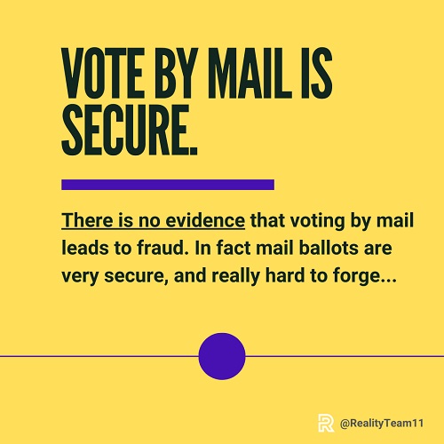 Vote by mail is secure.