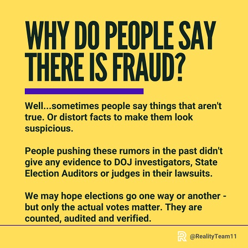 Why do people say there is voter fraud?