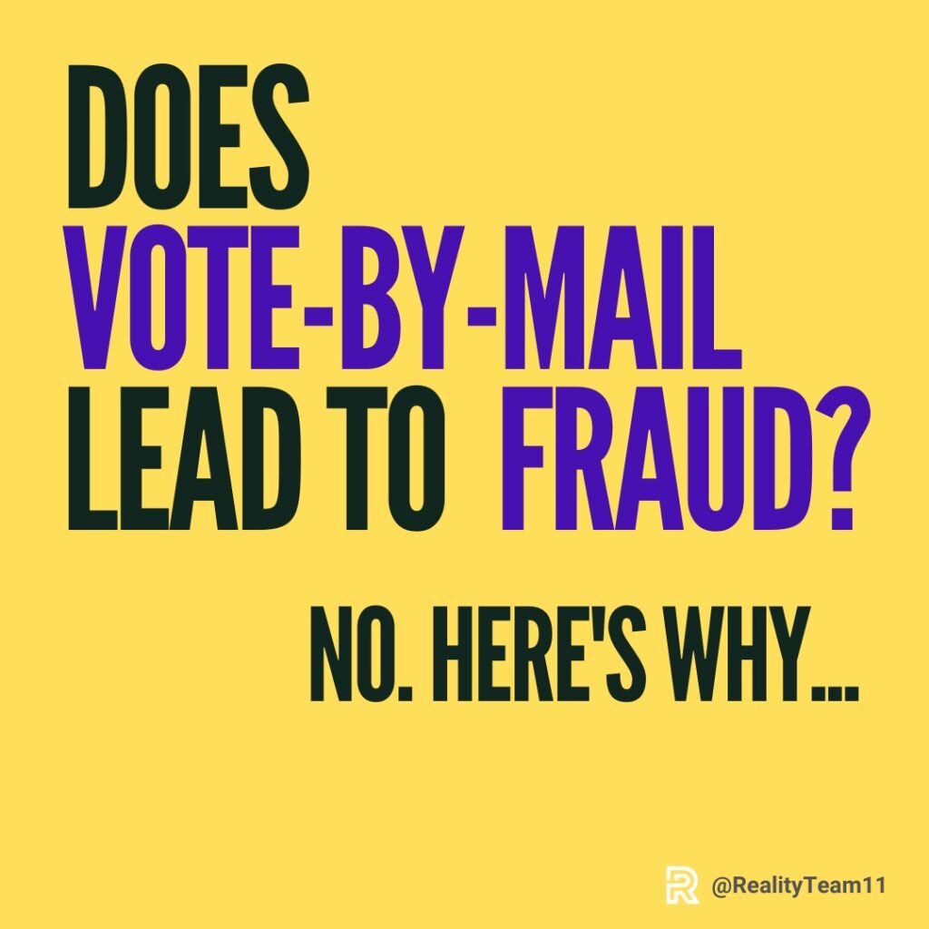 Does vote-by-mail lead to voter fraud? No.