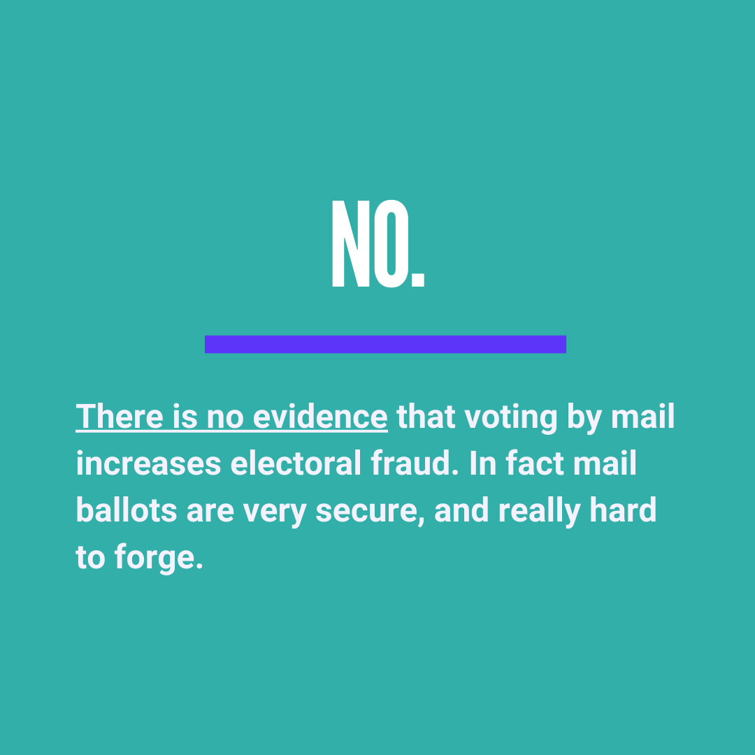Vote by mail is secure.