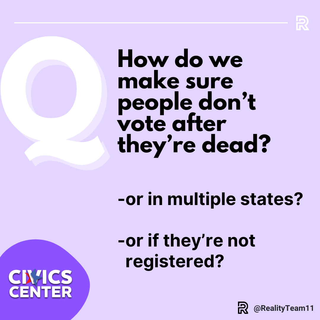 How to we make sure people don't vote after they're dead?