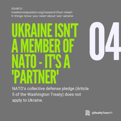 Ukraine isn't a member of NATO - it is a partner.