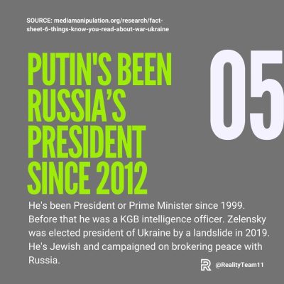 Putin's been Russia's president since 2012.