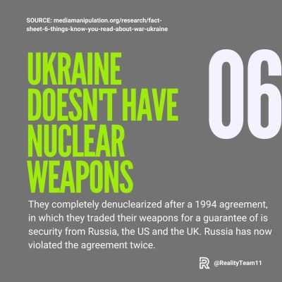 Ukraine doesn't have nuclear weapons.