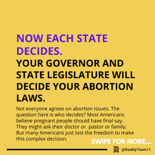 Now each state will decide if abortion is legal.