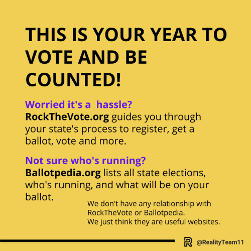 This is your year to vote and be counted.