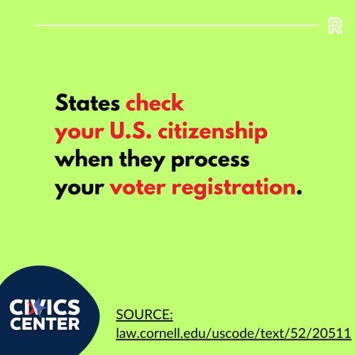 States check your US citizenship when they process your voter registration.