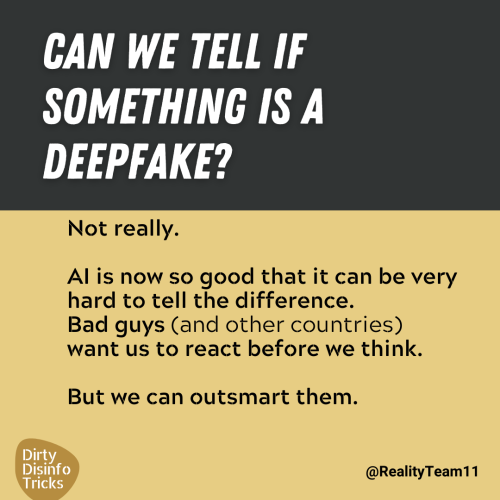 Can we tell if something is a deepfake?