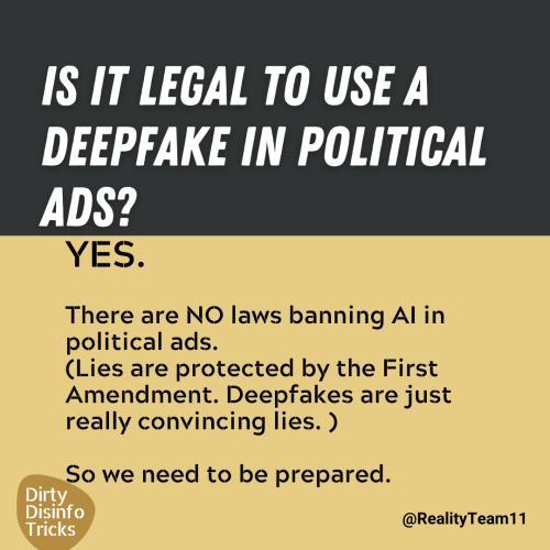 Is it legal to use a deepfake in political ads?