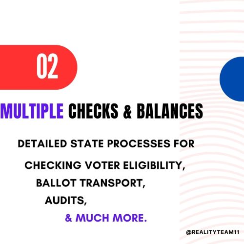 There are multiple checks and balances.