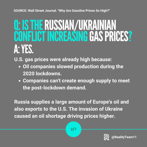 Is the Russian/Ukrainian conflict increasing gas prices? Yes.
