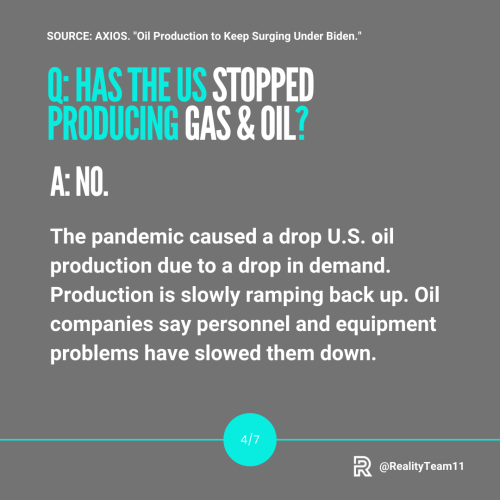 Has the US stopped producing gas & oil? No.