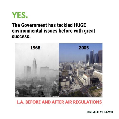 Yes. The Government has tackled HUGE environmental issues before with great success..