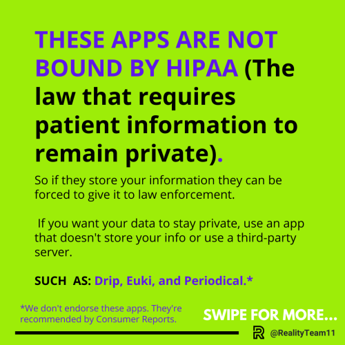 These apps are not bound by HIPAA.