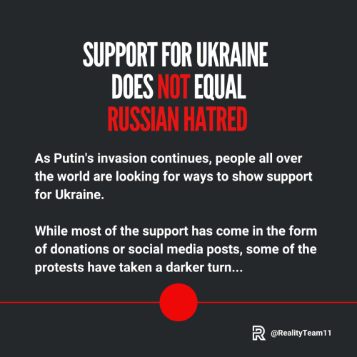 Support for Ukraine does not equal Russian hatred.