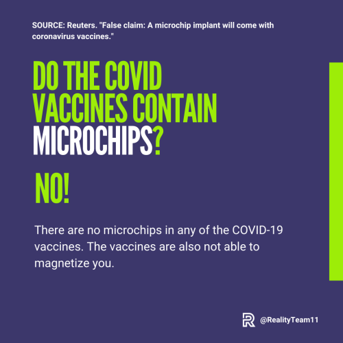 Do the COVID vaccines contain microchips? No.