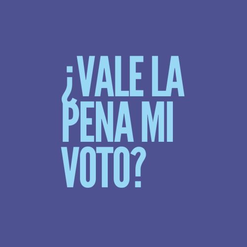 ¿Vale la pena mi voto?
